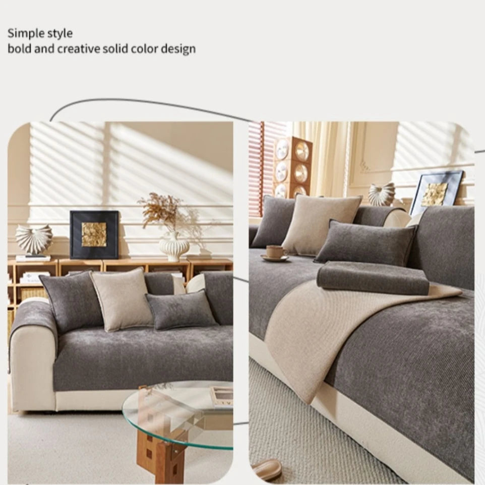 Chenille Sofa Cover Mat – Multiple Sizes