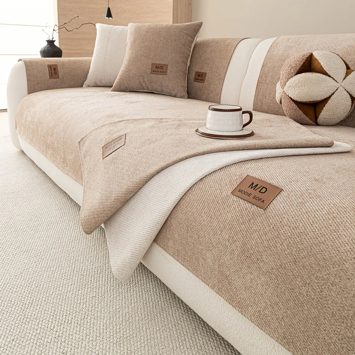 Non-Slip Chenille Sofa Cover Mat – Multiple Sizes