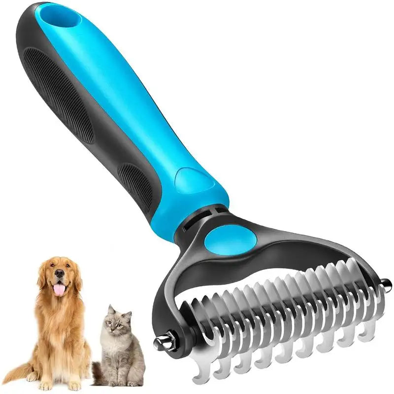 2-Sided Pet Deshedding & Dematting Brush