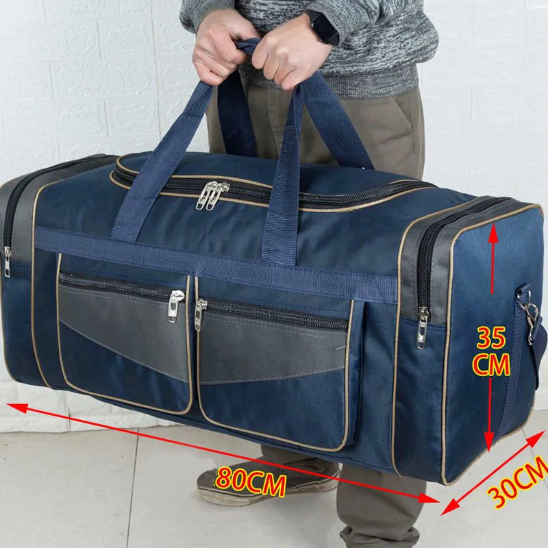 Large Luggage Travel Bag Camping Gym Fitness Handbags for Women Men Outdoor Sports Shoulder Storage Duffel Long Distance Bag 90L
