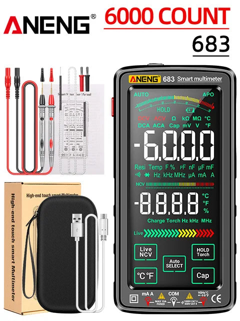 ANENG 683 Rechargeable 6000-Count Digital Multimeter