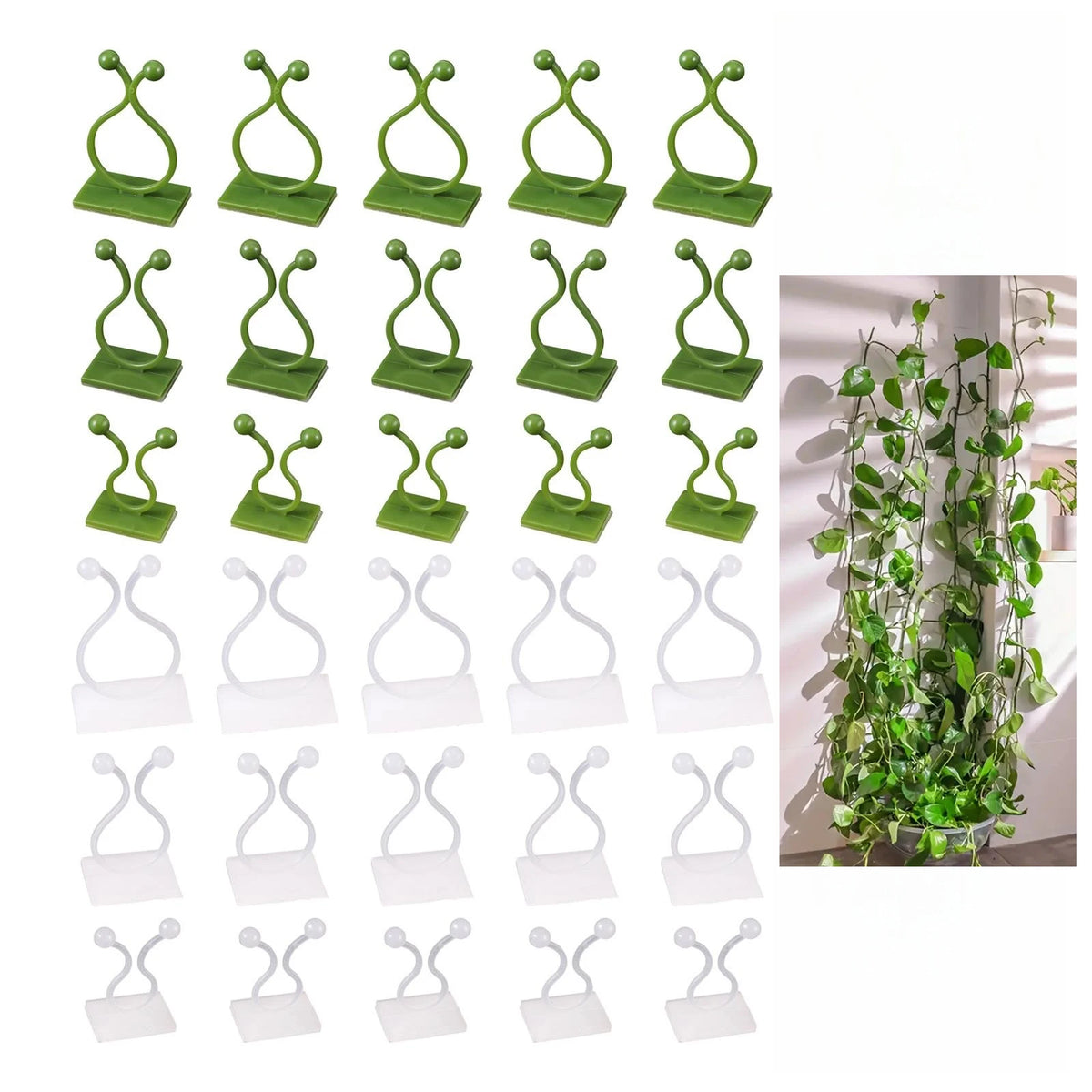 Self-Adhesive Plant & Cable Clips – 10/20 Pack