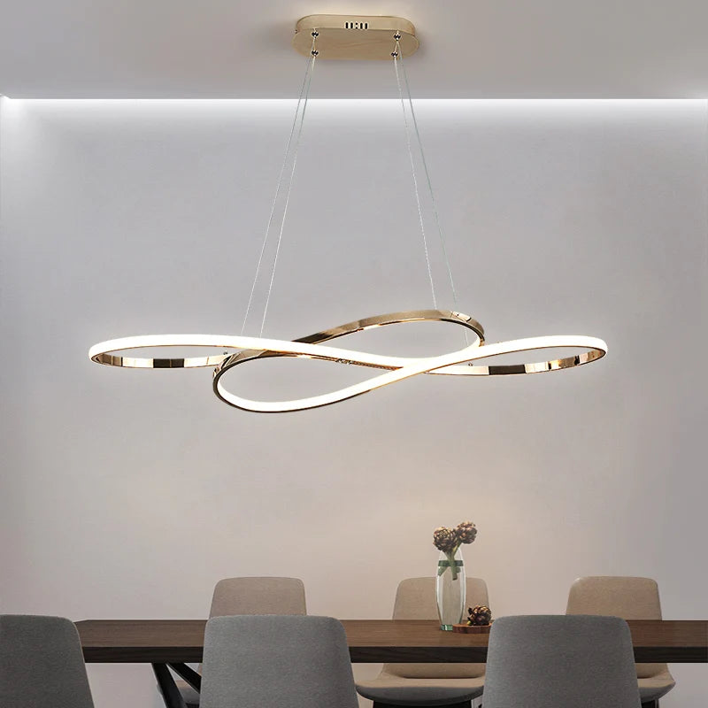Nordic Simple LED Restaurant Pendant Lights Creative Light Luxury Dining Room Large Chandelier Modern Home Indoor Lighting Lamps