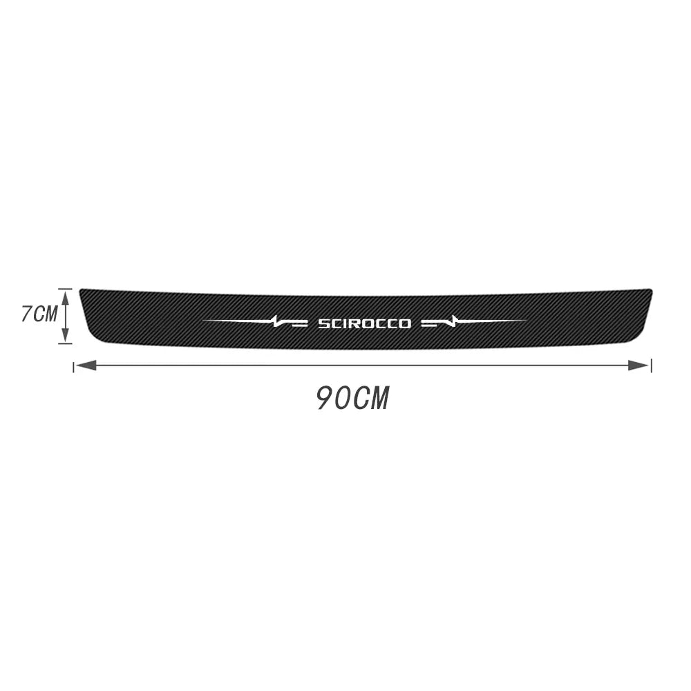 Car Door Sill Protector Stickers For Volkswagen SCIROCCO Logo Anti-Scratch Threshold Rear Trunk Strip Decorative Car Accessories