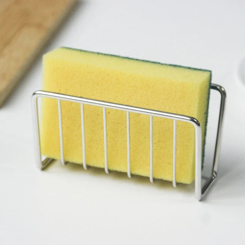 Stainless Steel Sink Sponge Rack – No-Drill Drain Holder