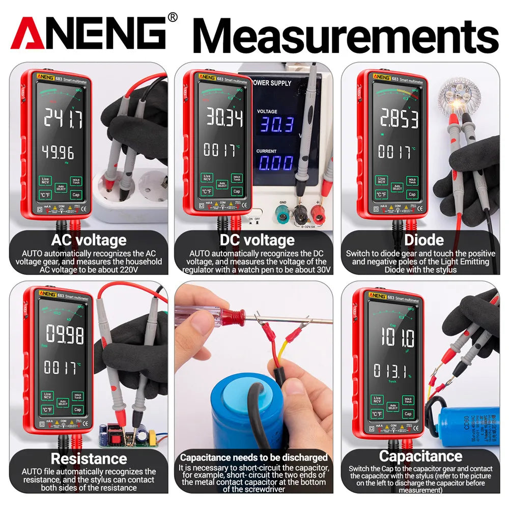 ANENG 683 Rechargeable 6000-Count Digital Multimeter