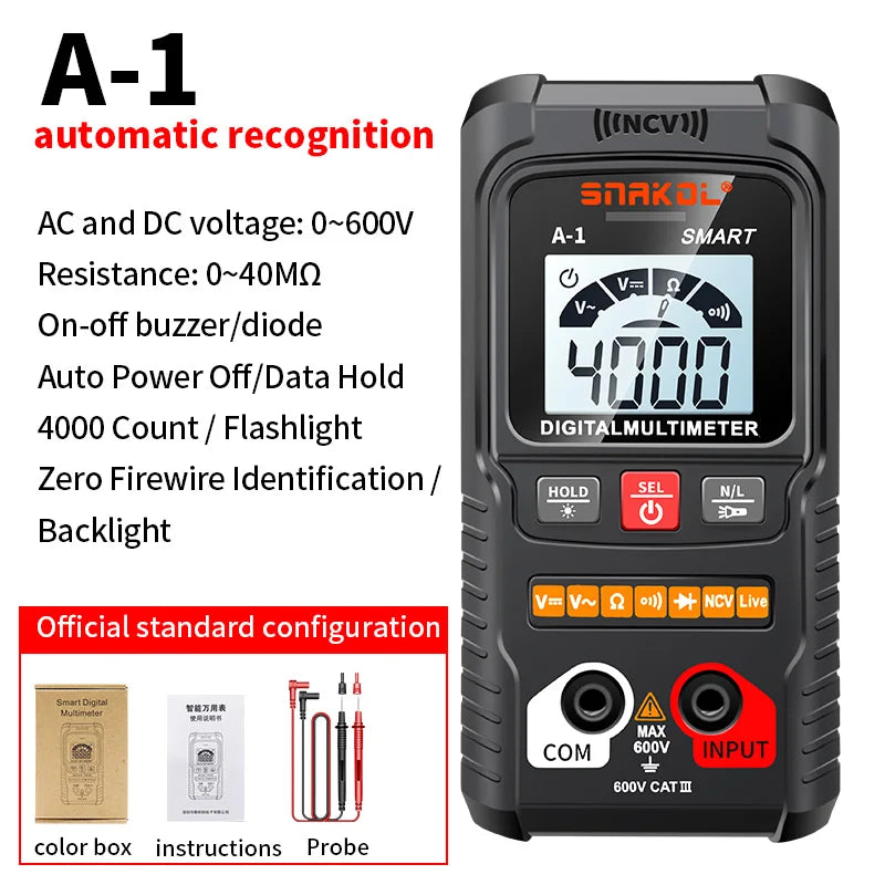 SNAKOL SK-A1 4000-Count True RMS Multimeter