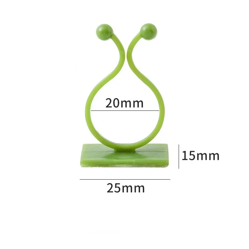 20Pcs Plant Climbing Wall Clips Vine Buckle Hook Rattan Clamp Fixator Self-Adhesive Plant Stent Invisible Vine Climbing Fixed